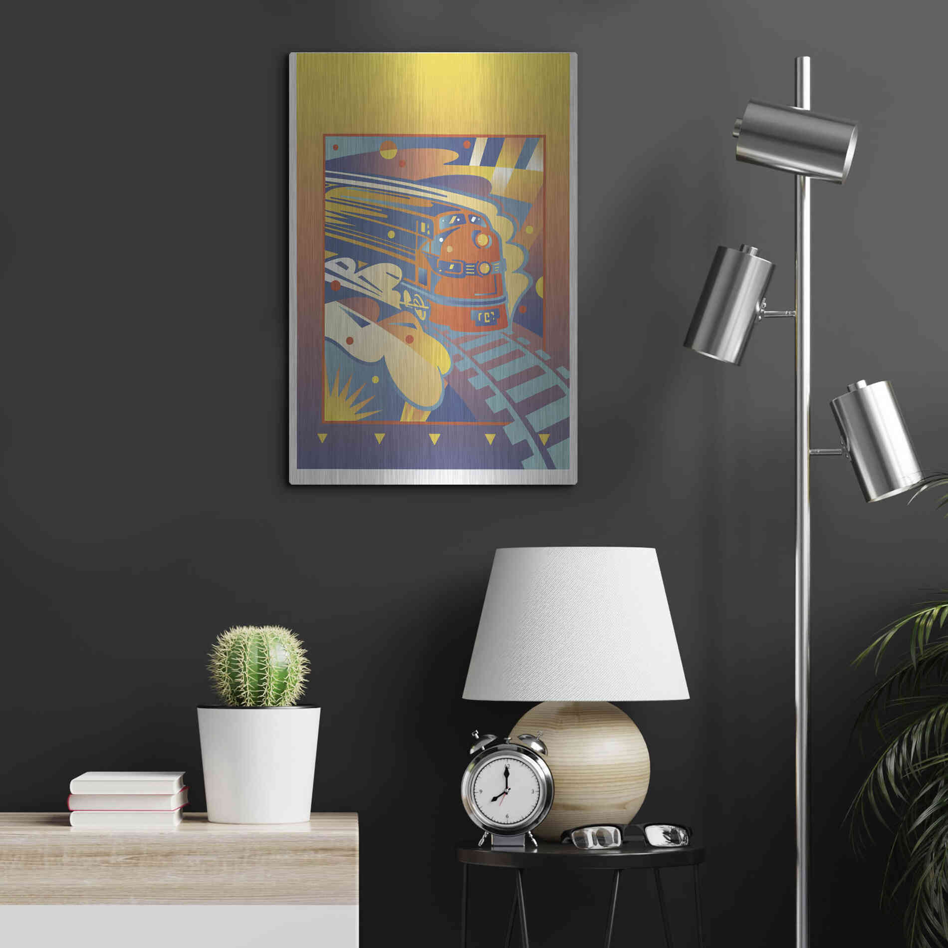 Luxe Metal Art 'Express' by David Chestnutt, Metal Wall Art,16x24