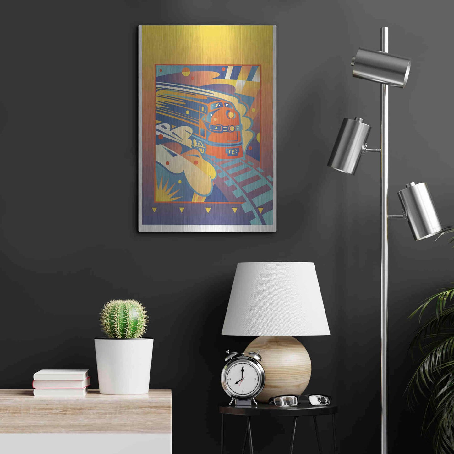 Luxe Metal Art 'Express' by David Chestnutt, Metal Wall Art,16x24