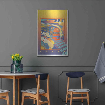 Luxe Metal Art 'Express' by David Chestnutt, Metal Wall Art,24x36