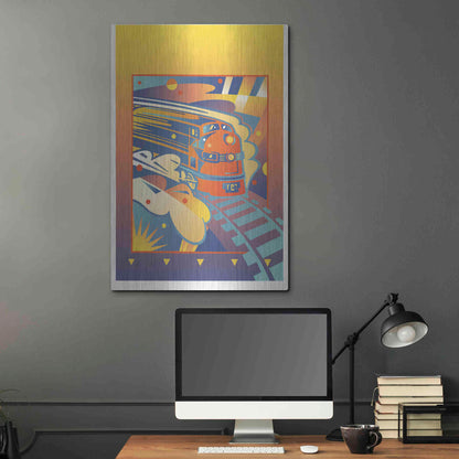 Luxe Metal Art 'Express' by David Chestnutt, Metal Wall Art,24x36