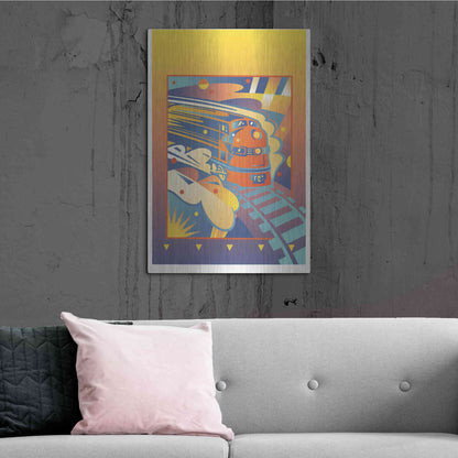 Luxe Metal Art 'Express' by David Chestnutt, Metal Wall Art,24x36