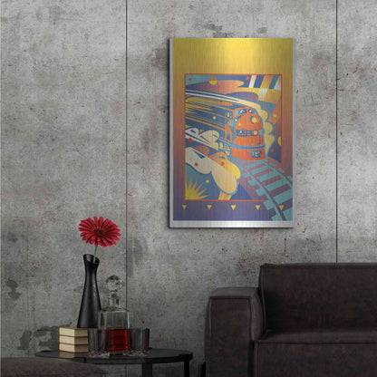 Luxe Metal Art 'Express' by David Chestnutt, Metal Wall Art,24x36