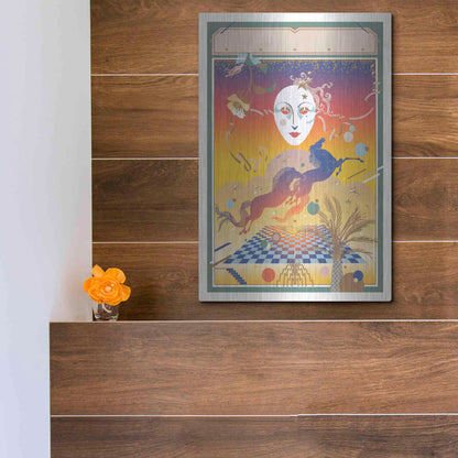 Luxe Metal Art 'Fantasy Mask' by David Chestnutt, Metal Wall Art,12x16