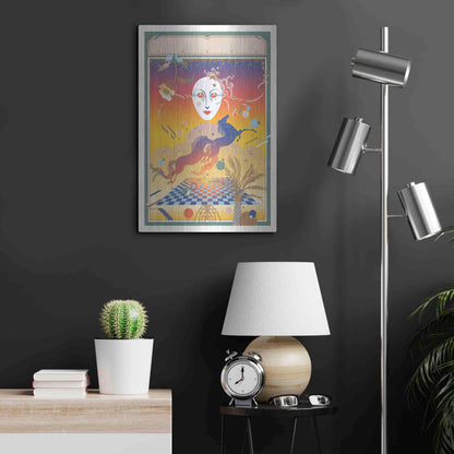Luxe Metal Art 'Fantasy Mask' by David Chestnutt, Metal Wall Art,16x24