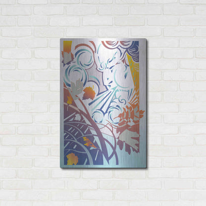 Luxe Metal Art 'Father Winter' by David Chestnutt, Metal Wall Art,24x36