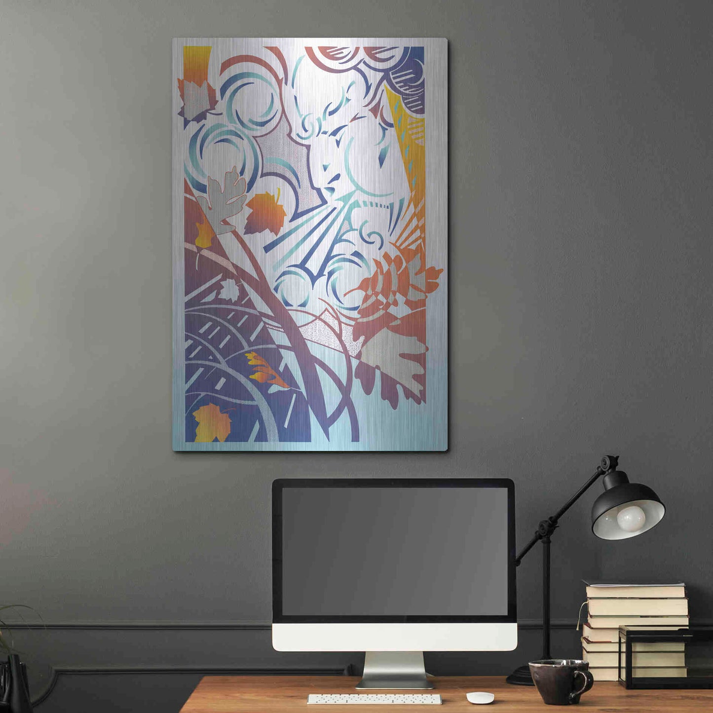 Luxe Metal Art 'Father Winter' by David Chestnutt, Metal Wall Art,24x36