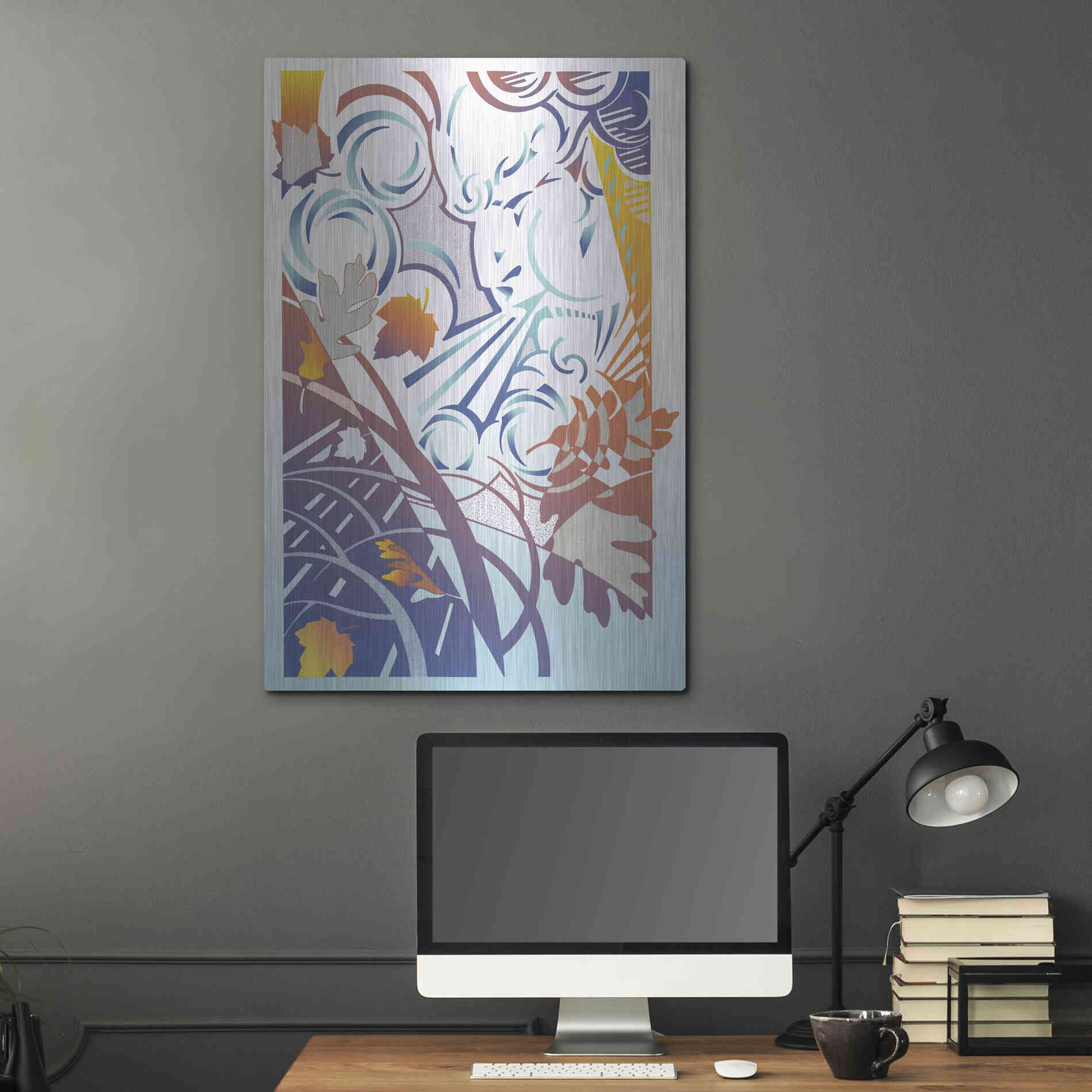 Luxe Metal Art 'Father Winter' by David Chestnutt, Metal Wall Art,24x36