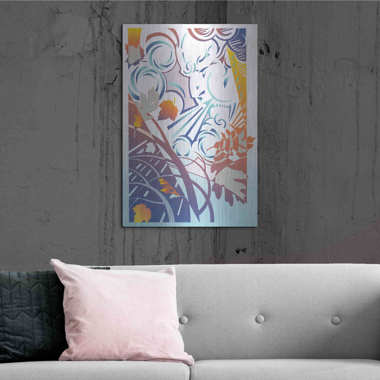 Luxe Metal Art 'Father Winter' by David Chestnutt, Metal Wall Art,24x36