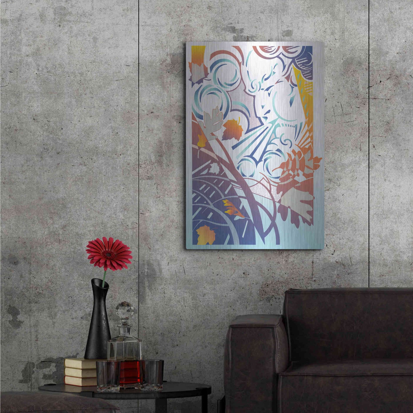 Luxe Metal Art 'Father Winter' by David Chestnutt, Metal Wall Art,24x36