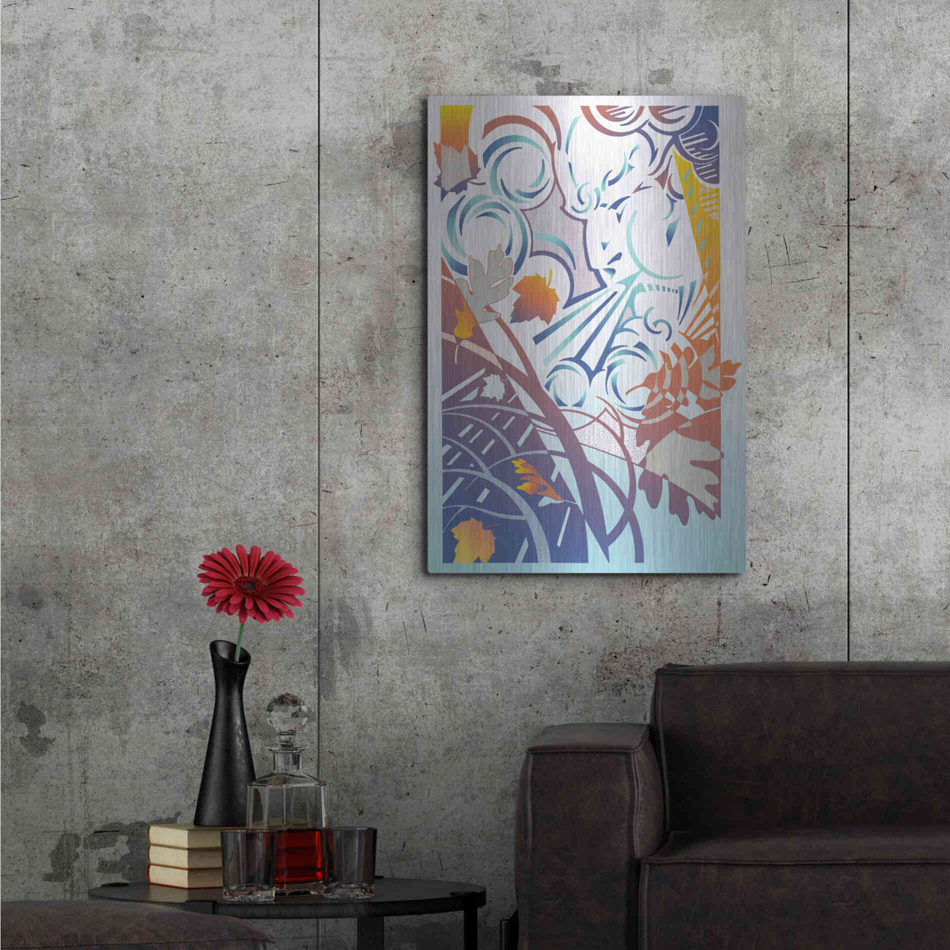 Luxe Metal Art 'Father Winter' by David Chestnutt, Metal Wall Art,24x36