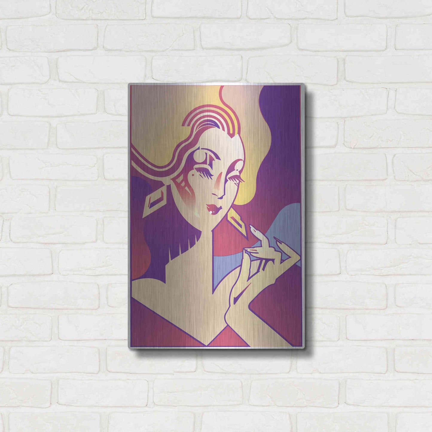 Luxe Metal Art 'Femme Fatale' by David Chestnutt, Metal Wall Art,16x24