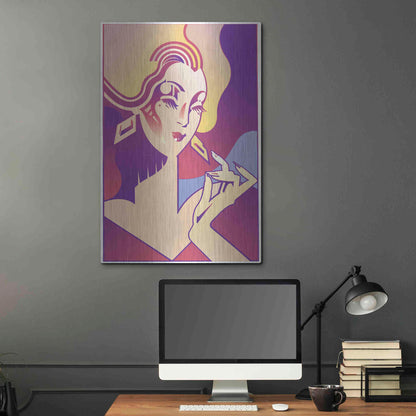 Luxe Metal Art 'Femme Fatale' by David Chestnutt, Metal Wall Art,24x36