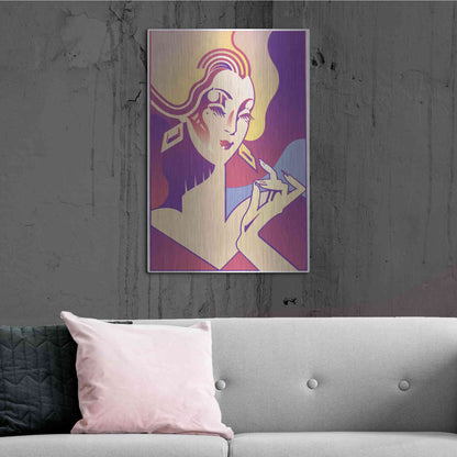 Luxe Metal Art 'Femme Fatale' by David Chestnutt, Metal Wall Art,24x36