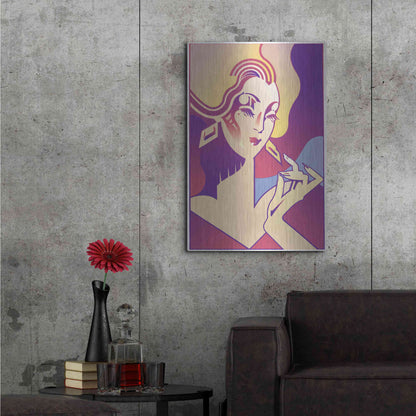 Luxe Metal Art 'Femme Fatale' by David Chestnutt, Metal Wall Art,24x36