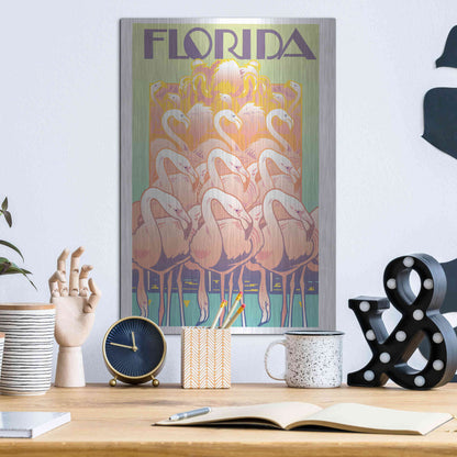 Luxe Metal Art 'Florida' by David Chestnutt, Metal Wall Art,12x16