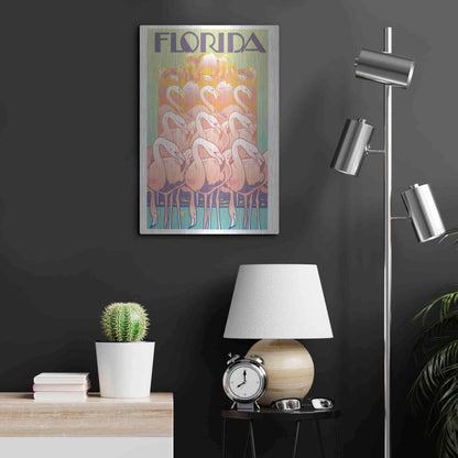 Luxe Metal Art 'Florida' by David Chestnutt, Metal Wall Art,16x24