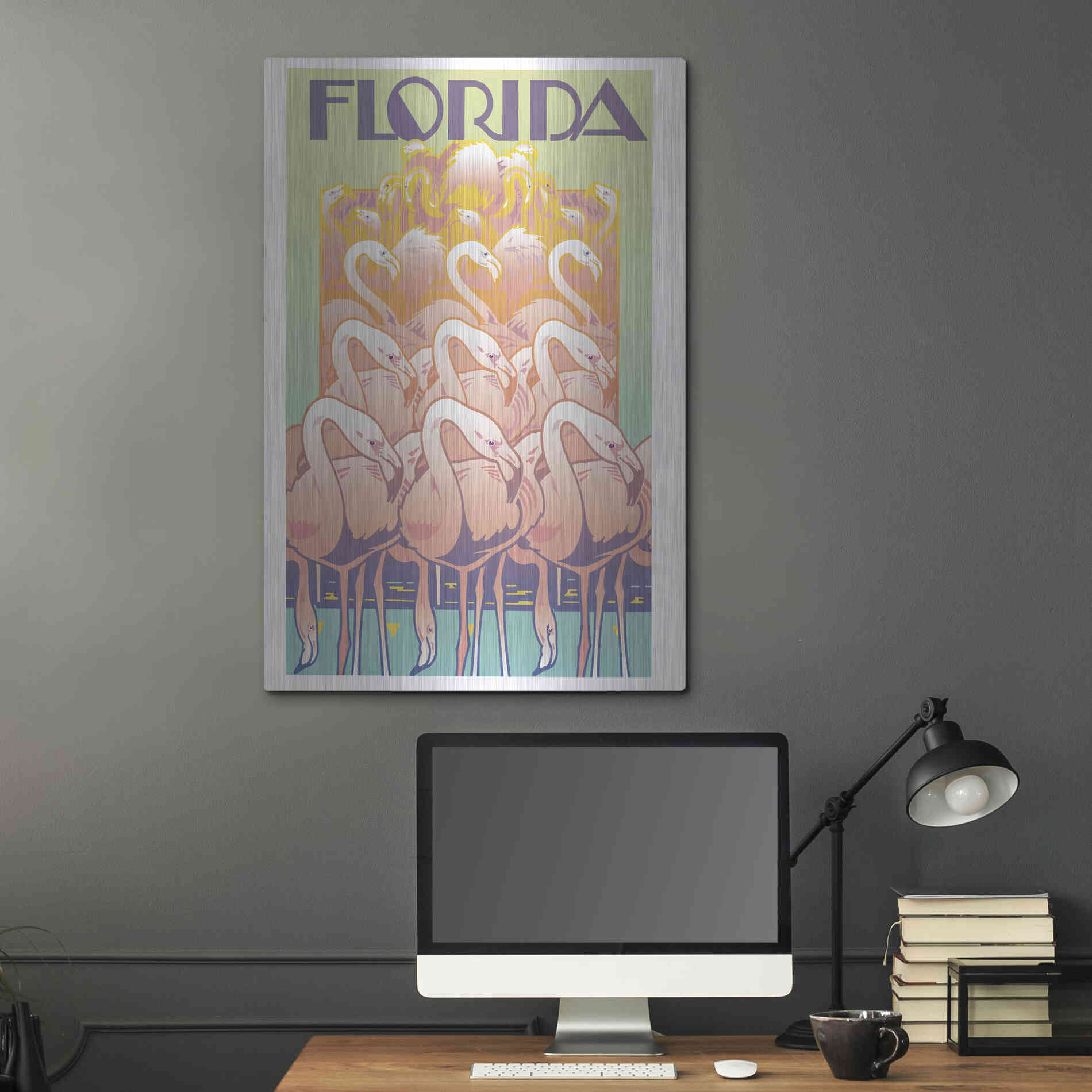 Luxe Metal Art 'Florida' by David Chestnutt, Metal Wall Art,24x36