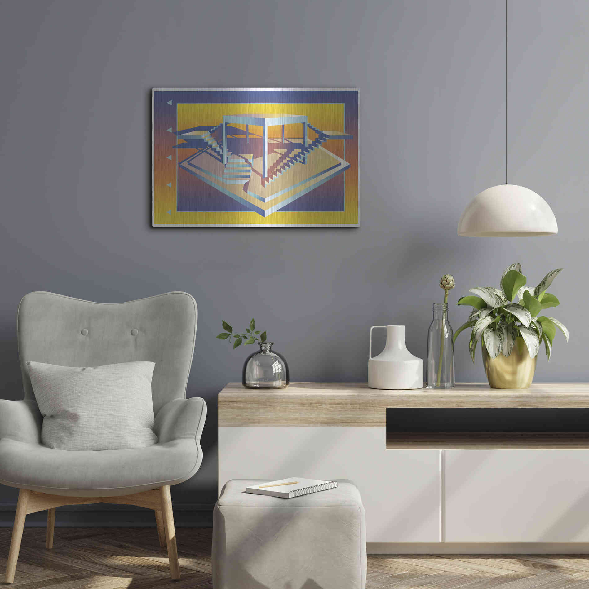 Luxe Metal Art 'Life Is But A Stage' by David Chestnutt, Metal Wall Art,24x16