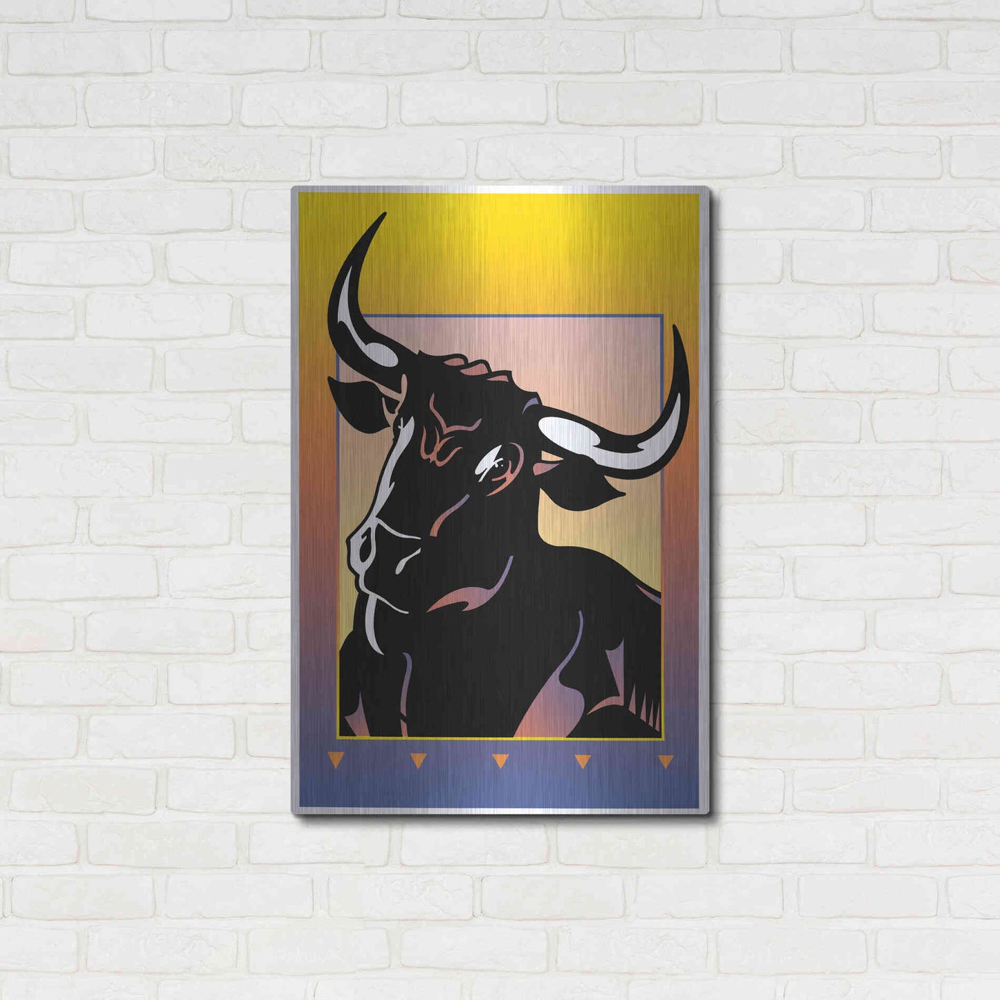 Luxe Metal Art 'Minotaur' by David Chestnutt, Metal Wall Art,24x36