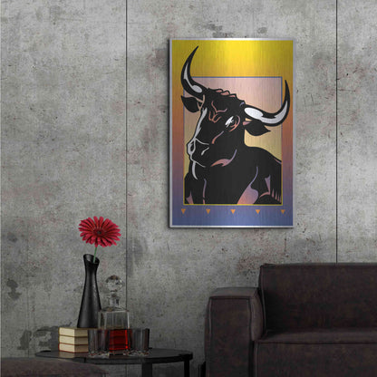 Luxe Metal Art 'Minotaur' by David Chestnutt, Metal Wall Art,24x36