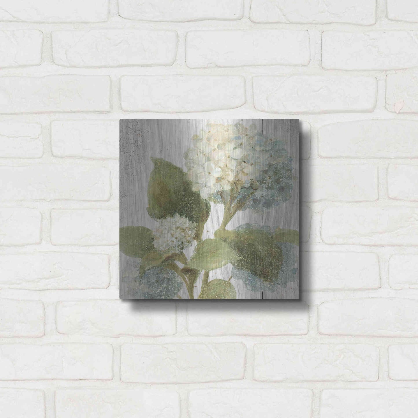 Luxe Metal Art 'Scented Cottage Florals IV Crop' by Danhui Nai, Metal Wall Art,12x12