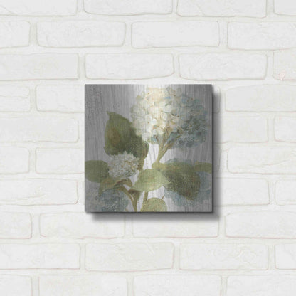 Luxe Metal Art 'Scented Cottage Florals IV Crop' by Danhui Nai, Metal Wall Art,12x12