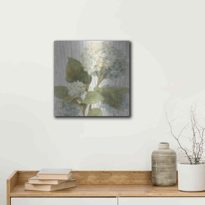 Luxe Metal Art 'Scented Cottage Florals IV Crop' by Danhui Nai, Metal Wall Art,12x12