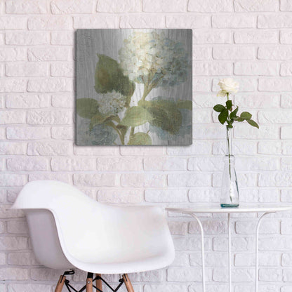Luxe Metal Art 'Scented Cottage Florals IV Crop' by Danhui Nai, Metal Wall Art,24x24