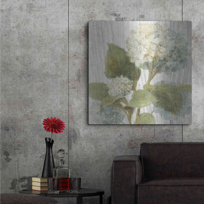 Luxe Metal Art 'Scented Cottage Florals IV Crop' by Danhui Nai, Metal Wall Art,36x36