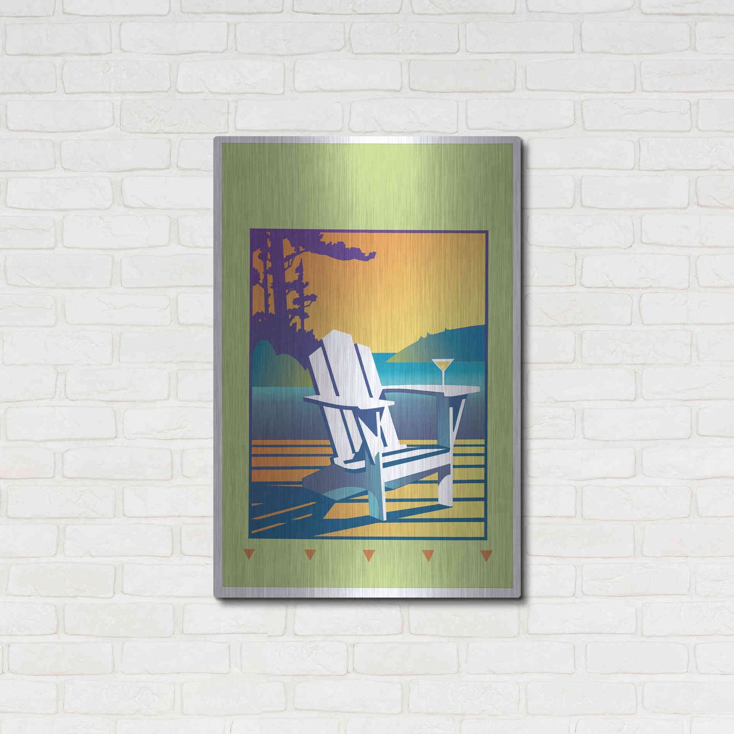 Luxe Metal Art 'Muskoka Chair' by David Chestnutt, Metal Wall Art,24x36