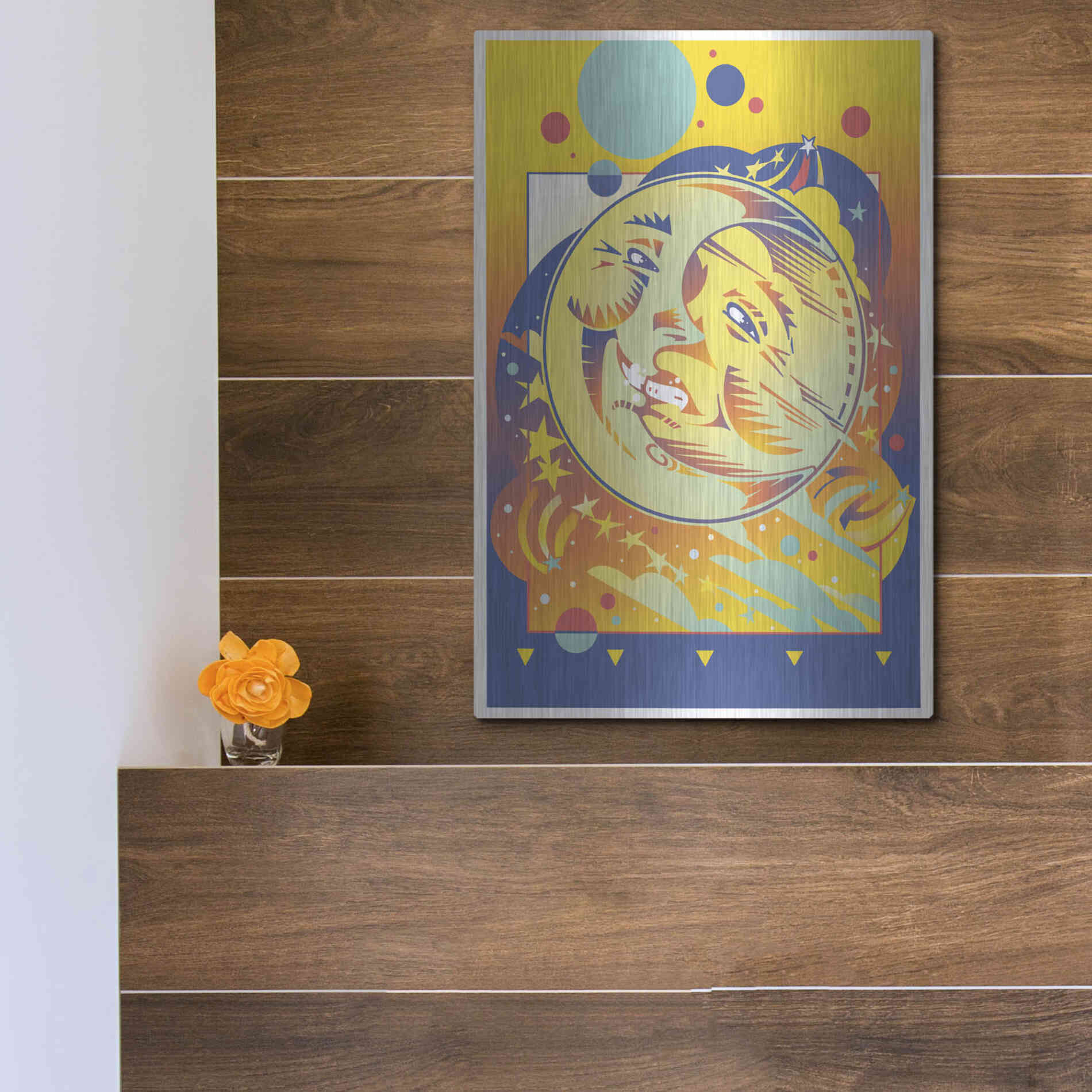 Luxe Metal Art 'Night And Day' by David Chestnutt, Metal Wall Art,12x16