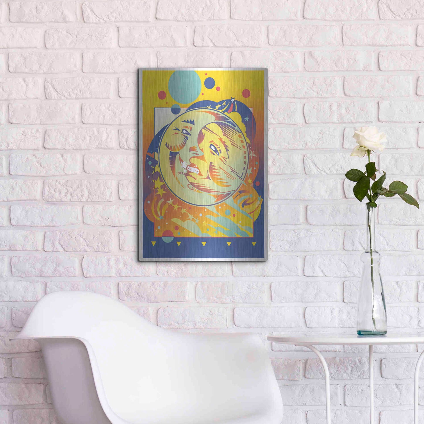 Luxe Metal Art 'Night And Day' by David Chestnutt, Metal Wall Art,16x24