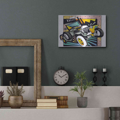 Luxe Metal Art 'Old Auto' by David Chestnutt, Metal Wall Art,16x12