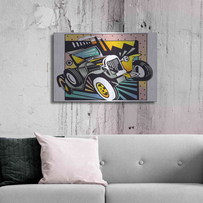 Luxe Metal Art 'Old Auto' by David Chestnutt, Metal Wall Art,36x24