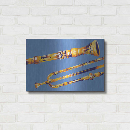 Luxe Metal Art 'Old Instruments' by David Chestnutt, Metal Wall Art,24x16
