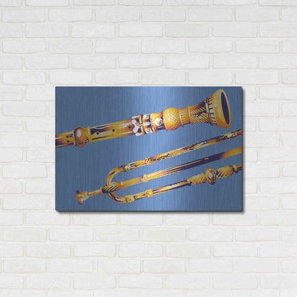 Luxe Metal Art 'Old Instruments' by David Chestnutt, Metal Wall Art,36x24