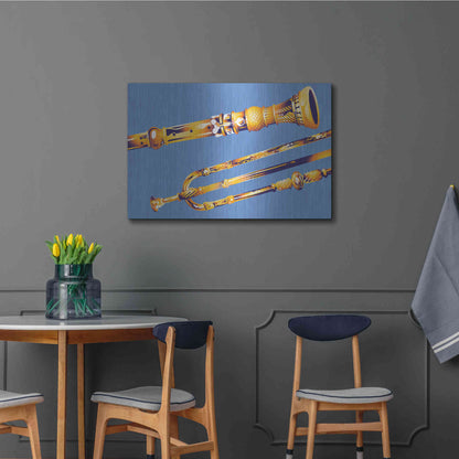 Luxe Metal Art 'Old Instruments' by David Chestnutt, Metal Wall Art,36x24