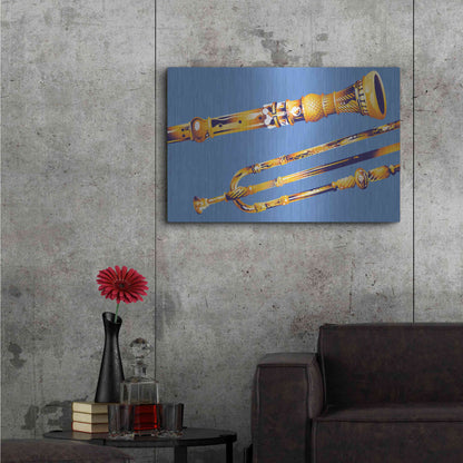 Luxe Metal Art 'Old Instruments' by David Chestnutt, Metal Wall Art,36x24