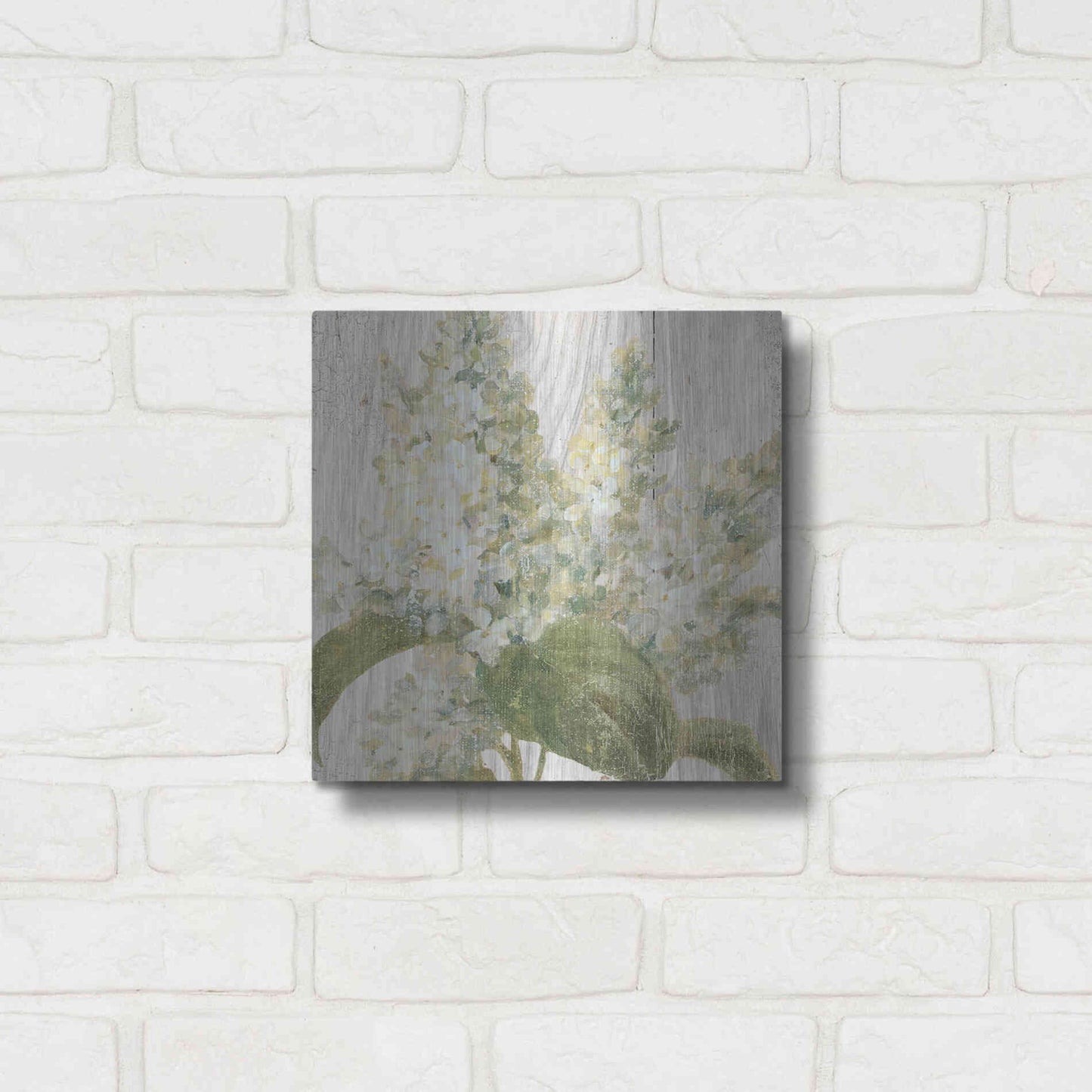 Luxe Metal Art 'Scented Cottage Florals II Crop' by Danhui Nai, Metal Wall Art,12x12