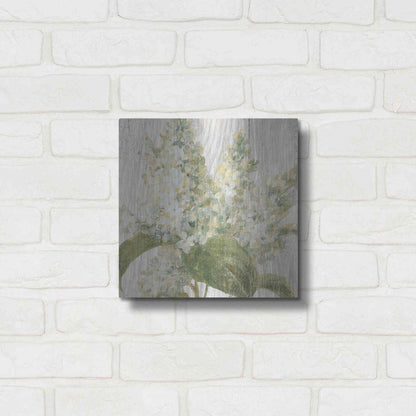 Luxe Metal Art 'Scented Cottage Florals II Crop' by Danhui Nai, Metal Wall Art,12x12