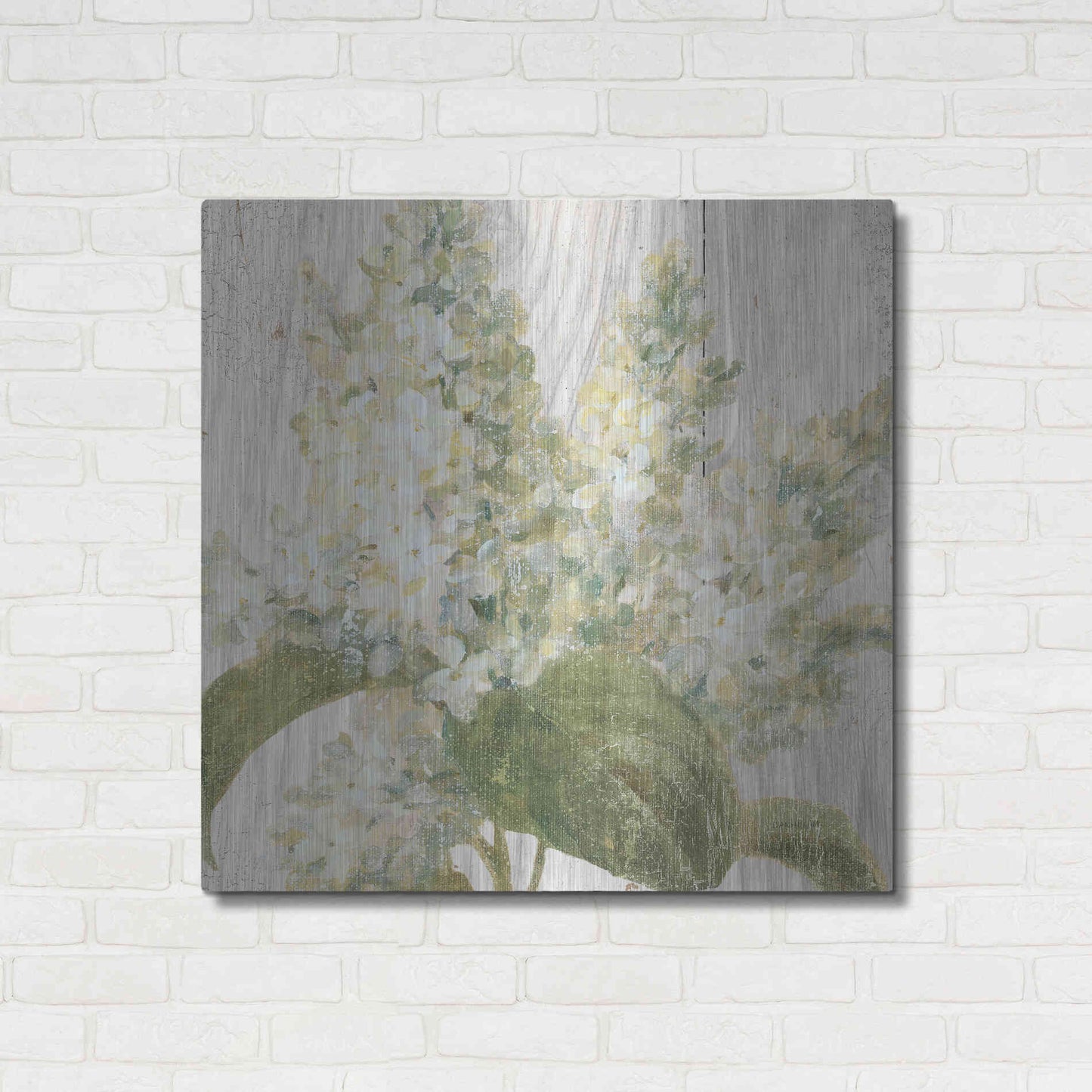 Luxe Metal Art 'Scented Cottage Florals II Crop' by Danhui Nai, Metal Wall Art,36x36