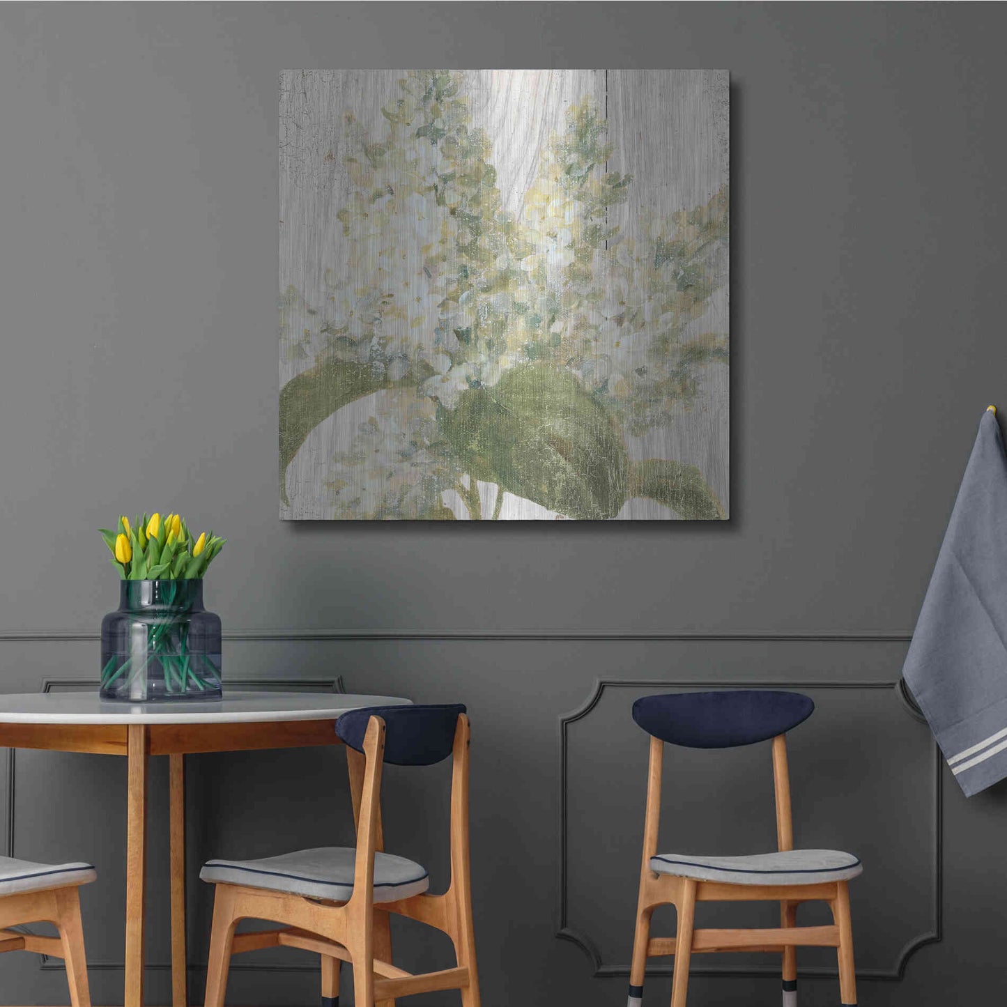 Luxe Metal Art 'Scented Cottage Florals II Crop' by Danhui Nai, Metal Wall Art,36x36