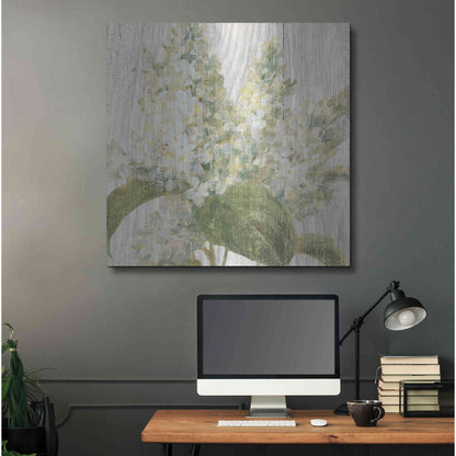 Luxe Metal Art 'Scented Cottage Florals II Crop' by Danhui Nai, Metal Wall Art,36x36