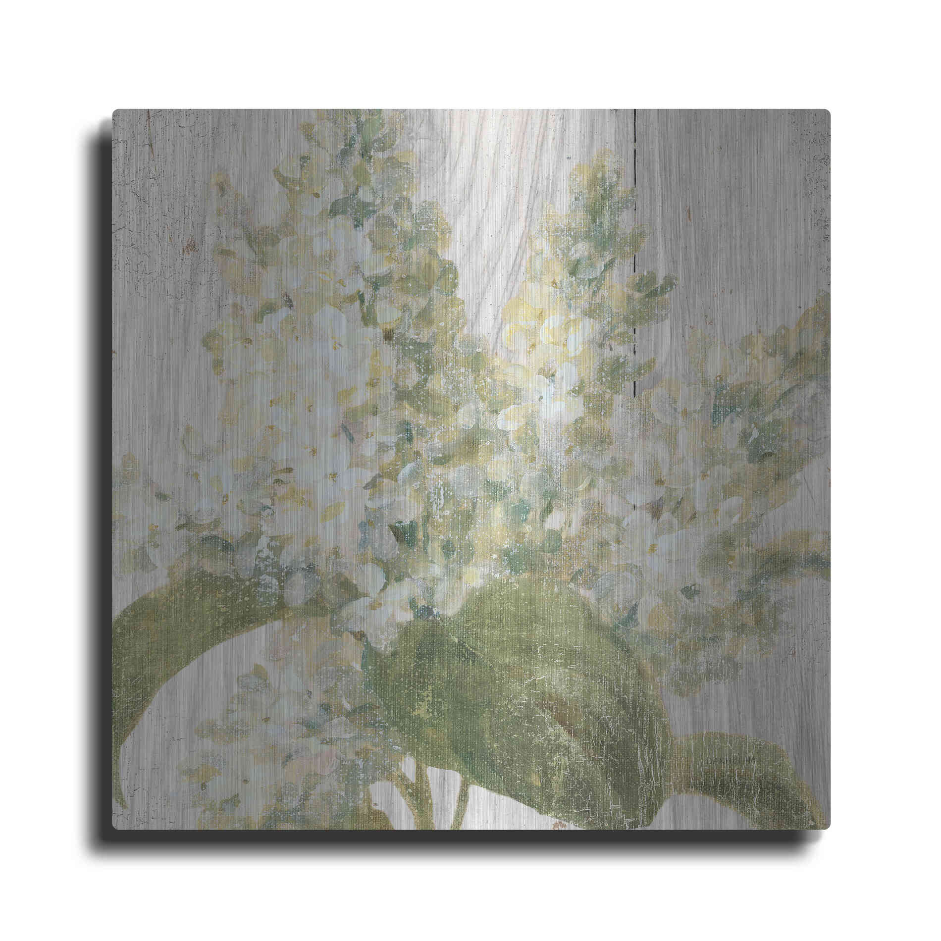Luxe Metal Art 'Scented Cottage Florals II Crop' by Danhui Nai, Metal Wall Art