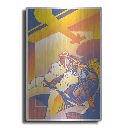 Luxe Metal Art 'Pilots Orange' by David Chestnutt, Metal Wall Art