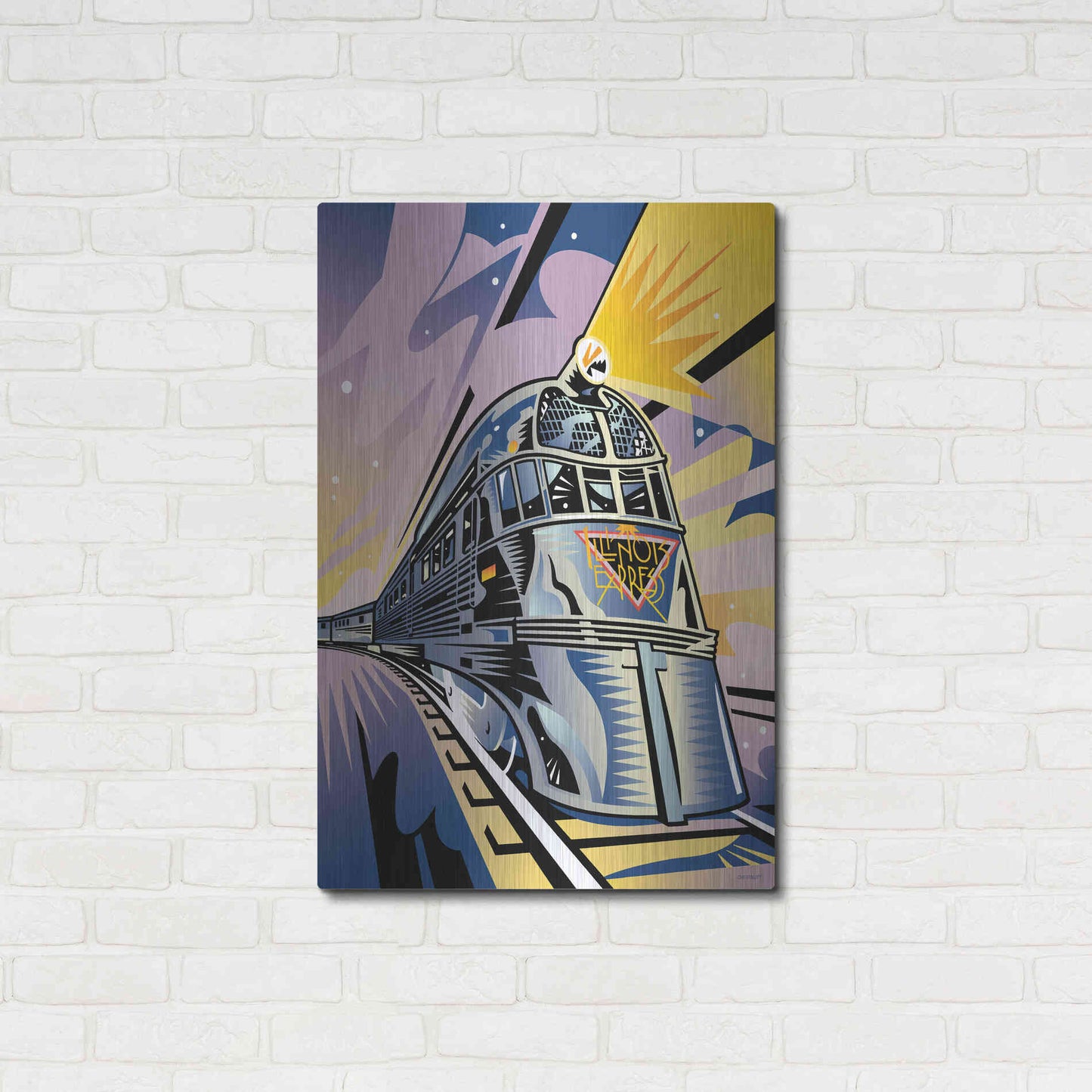 Luxe Metal Art 'Pioneer Zephyr' by David Chestnutt, Metal Wall Art,24x36