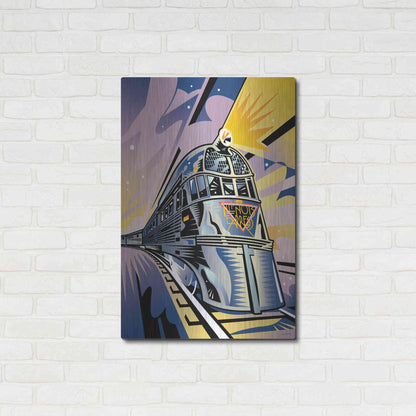 Luxe Metal Art 'Pioneer Zephyr' by David Chestnutt, Metal Wall Art,24x36