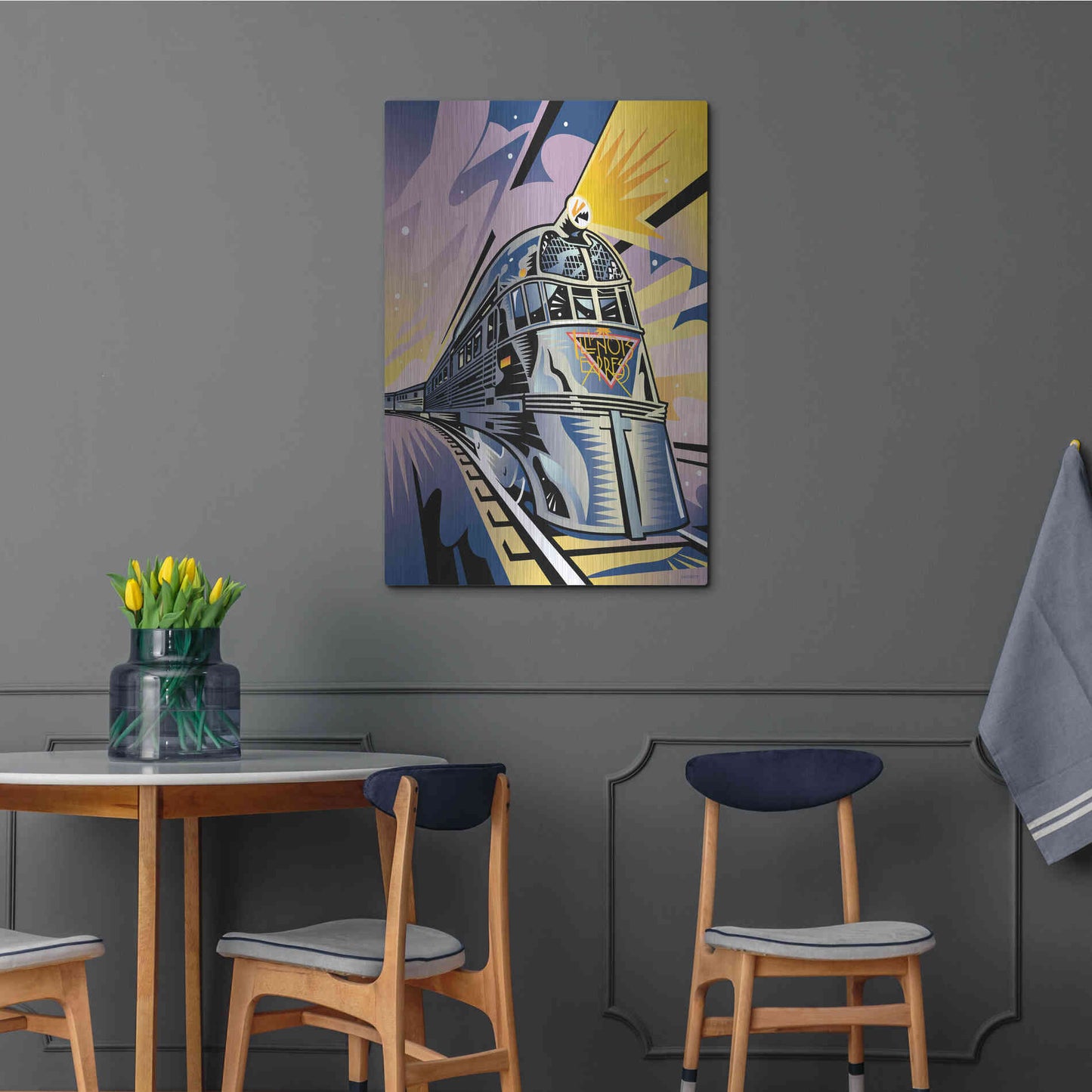 Luxe Metal Art 'Pioneer Zephyr' by David Chestnutt, Metal Wall Art,24x36