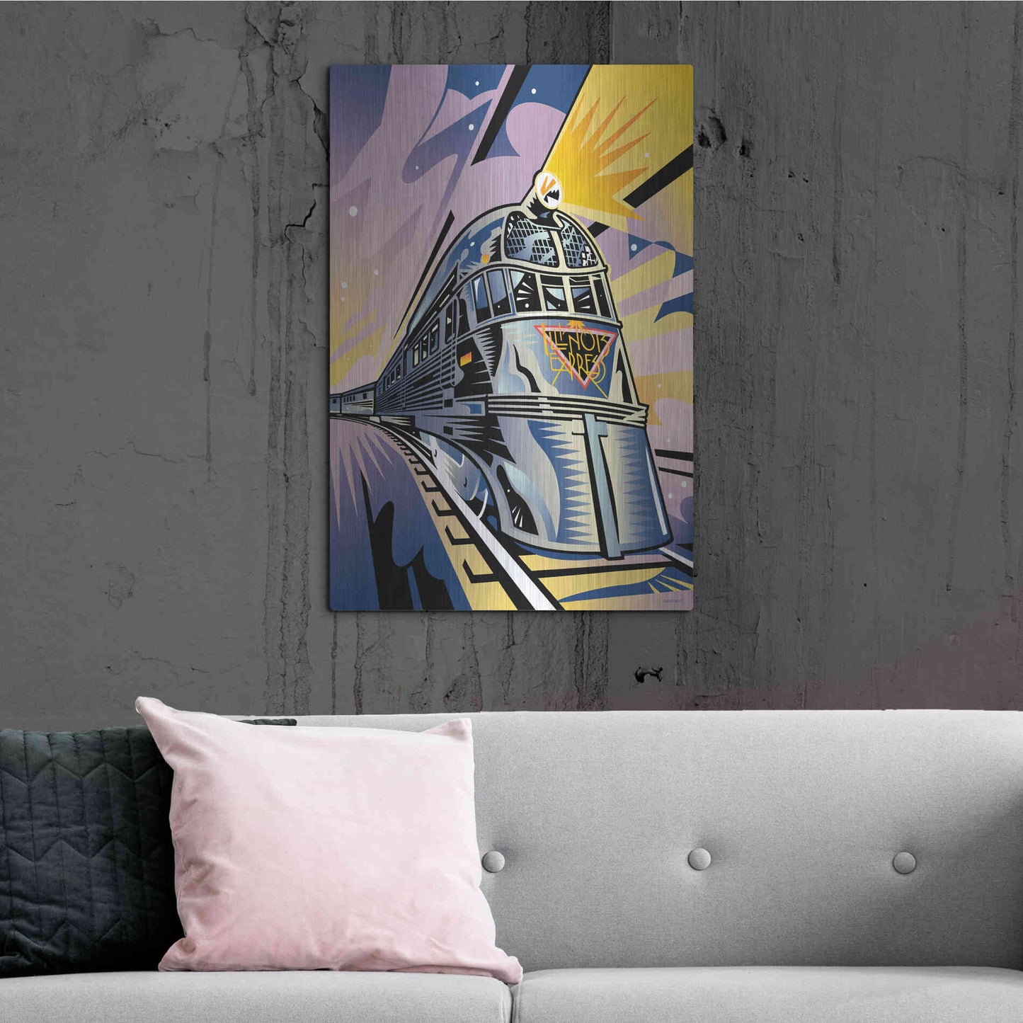 Luxe Metal Art 'Pioneer Zephyr' by David Chestnutt, Metal Wall Art,24x36