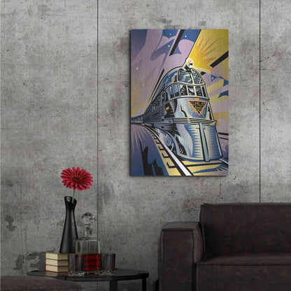 Luxe Metal Art 'Pioneer Zephyr' by David Chestnutt, Metal Wall Art,24x36